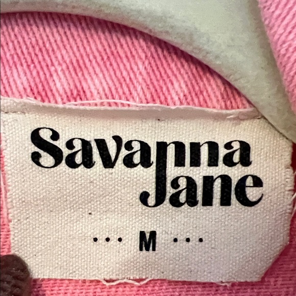 Savanna Jane Coral Jean Jacket with Pearl Accents - Picture 2 of 11
